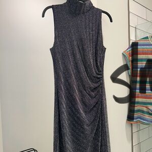 Lauren Ralph Lauren Shimmering Black Midi Dress